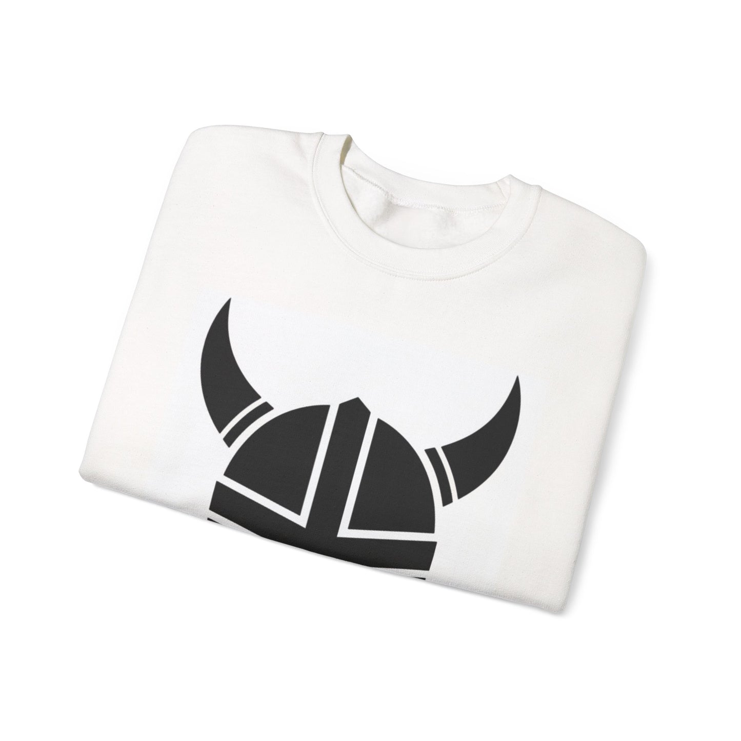 Viking Helmet Sweatshirt – Nordic Warrior Streetwear Crewneck